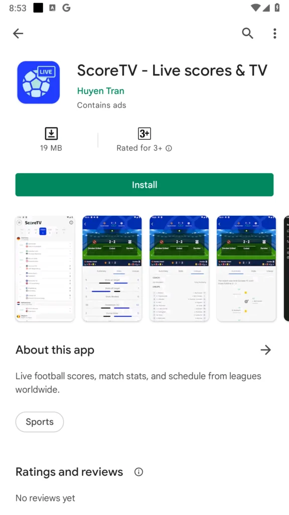 ScoreTV - Live scores & TV